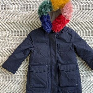 Mini Boden All Weather Girls Hooded Coat Jacket 3-4 4T 5T
